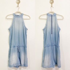 Cloth & Stone Chambray Romper Small euc